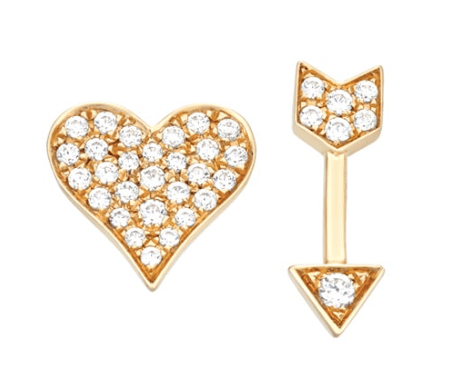 Heart & Arrow Earrings ($500)