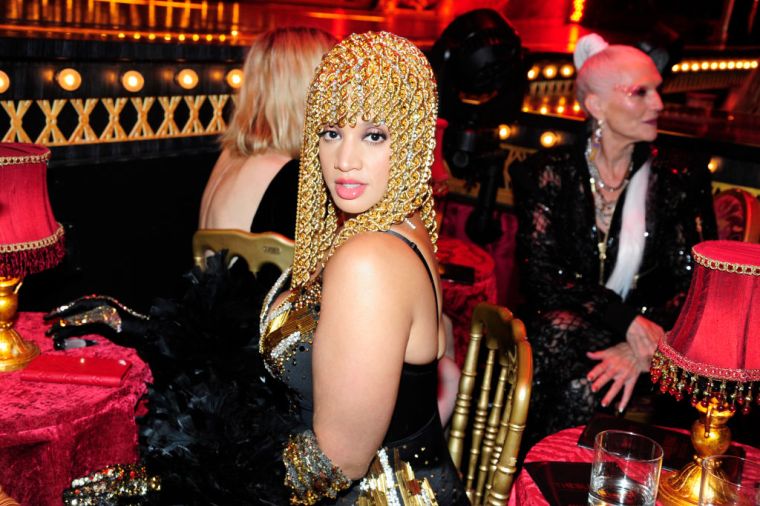 DASCHA POLANCO AT THE BLONDS X MOULIN ROUGE FASHION SHOW, 2019