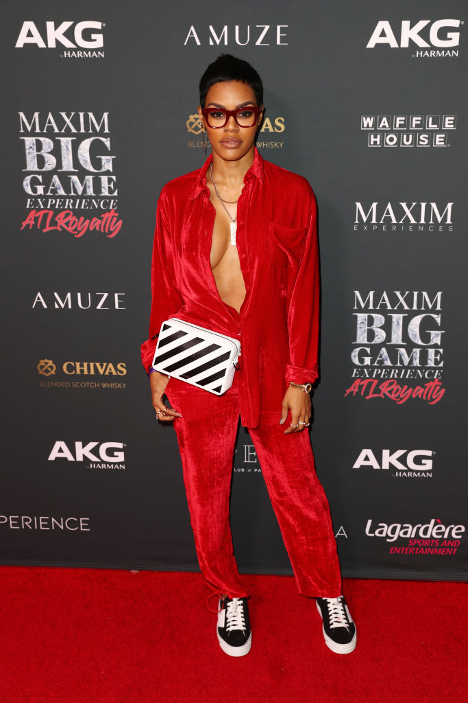 TEYANA TAYLOR AT THE MAXIM BIG GAME EXPERIENCE, 2019