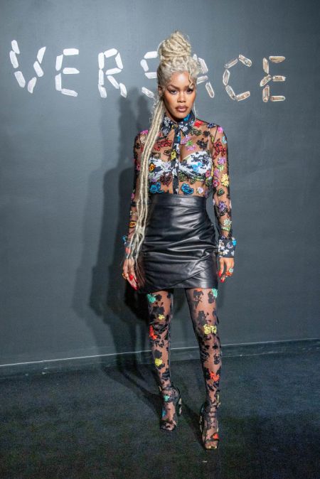TEYANA TAYLOR AT THE VERSACE SHOW, 2018
