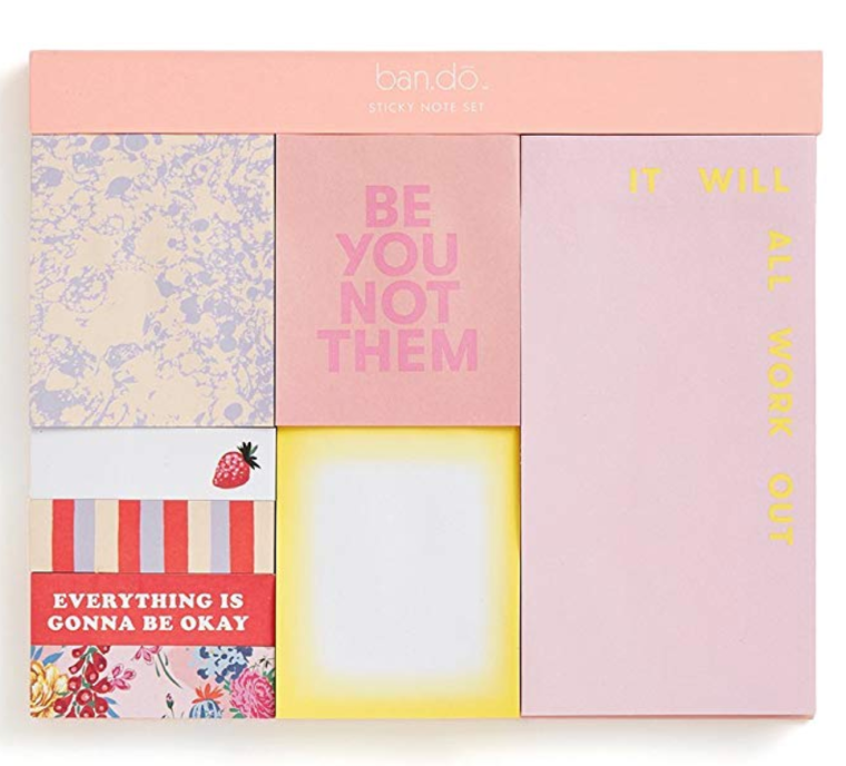 ban.do Women's Sticky Note Set, 8 Pack with 3 sizes and 100 Sheets Each