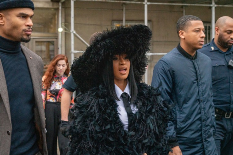 Cardi B Is a Feathery Fashionista On Her Way To Court