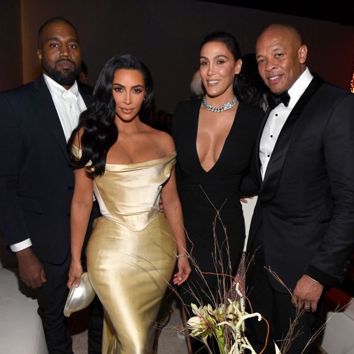 Kanye West, Kim Kardashian West, Nicole Young, and Dr. Dre