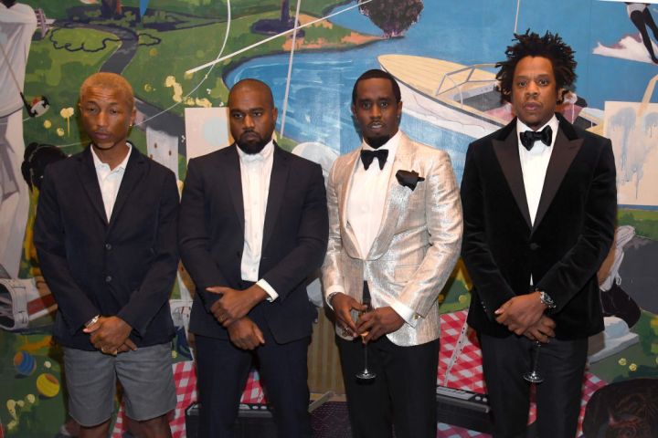 Pharrell Williams, Kanye West, Sean Combs, and Jay-Z
