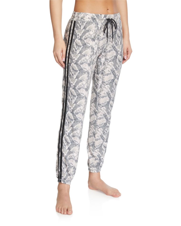 PJ SALVAGE SNAKE PRINT JOGGER PANTS