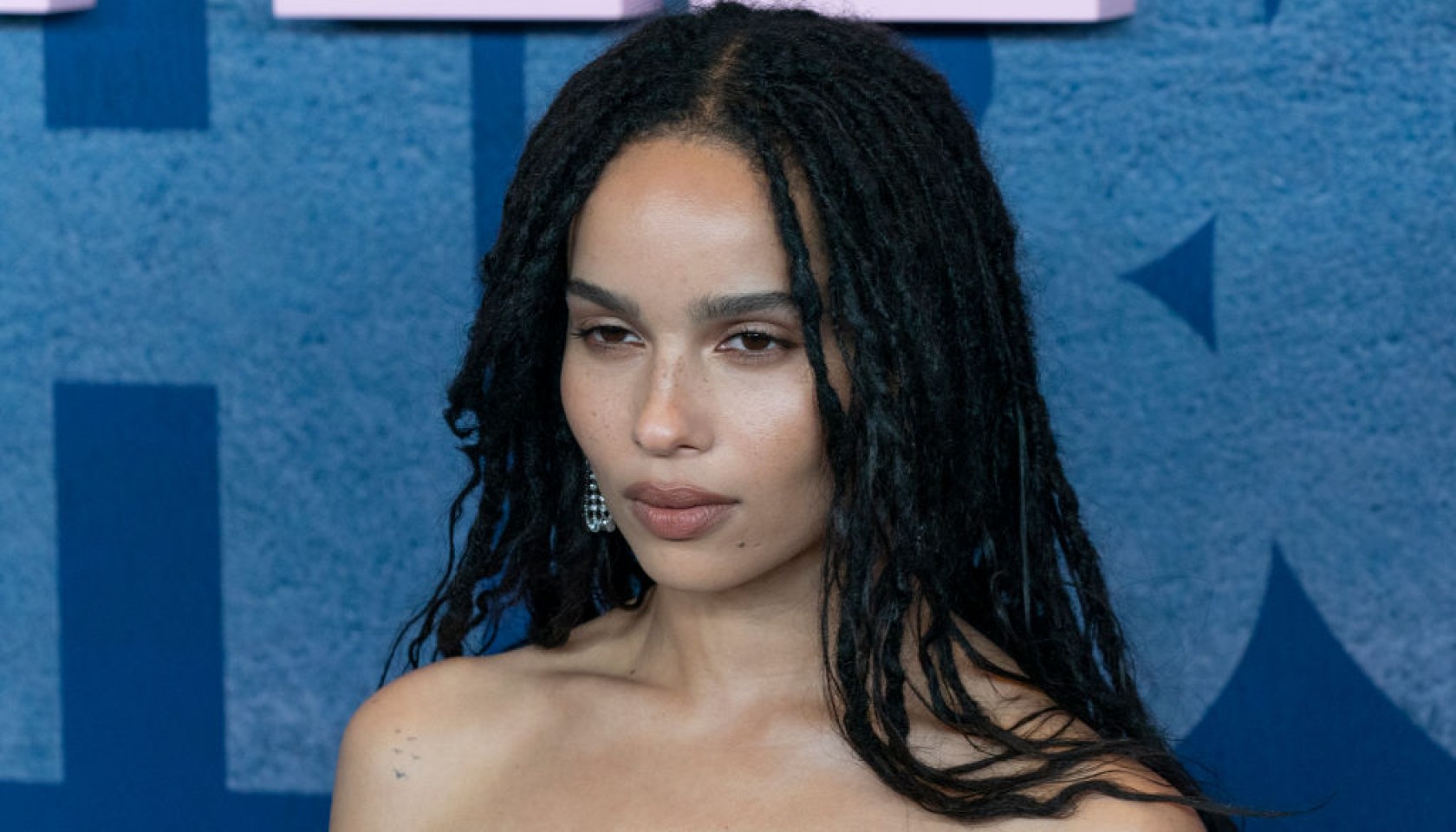 Zoe Kravitz wearing dress by Yves Saint Laurent attends HBO...