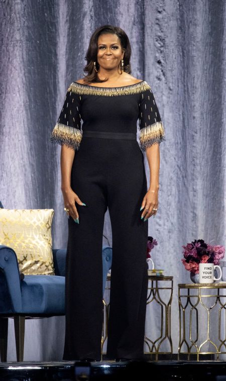 MICHELLE OBAMA AT THE BECOMING: AN INTIMATE CONVERSATION WITH MICHELLE OBAMA, 2019