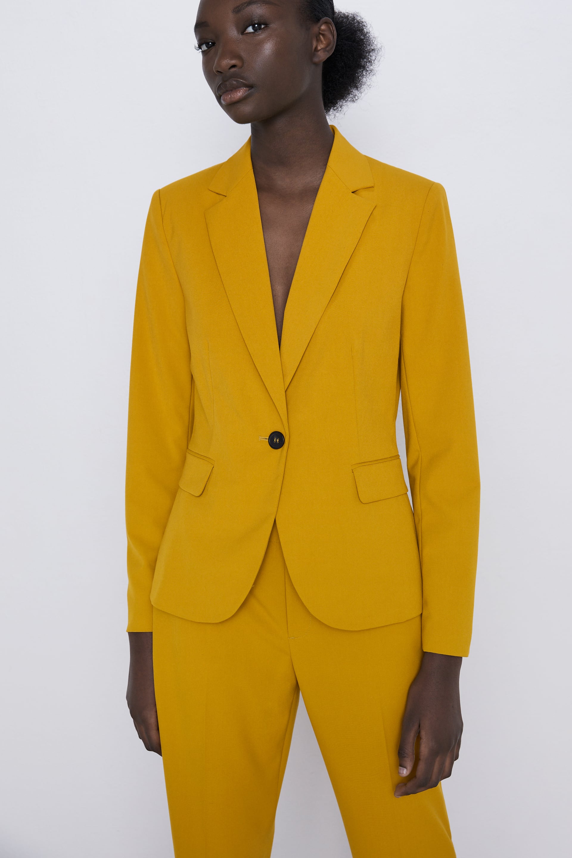 yellow suit zara