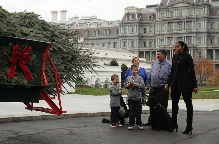Michelle Obama Welcomes Official Christmas Tree To White House