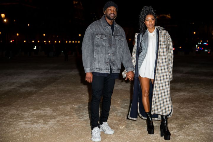 GABRIELLE UNION AND DWAYNE WADE AT THE ACNE STUDIOS SHOW, 2020