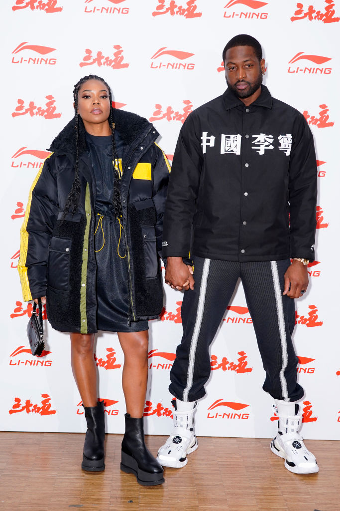 GABRIELLE UNION AND DWAYNE WADE AT THE LI-NING SHOW, 2020