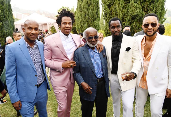 Alex Avant, Jay-Z, Clarence Avant, Sean "Diddy" Combs, and John Legend