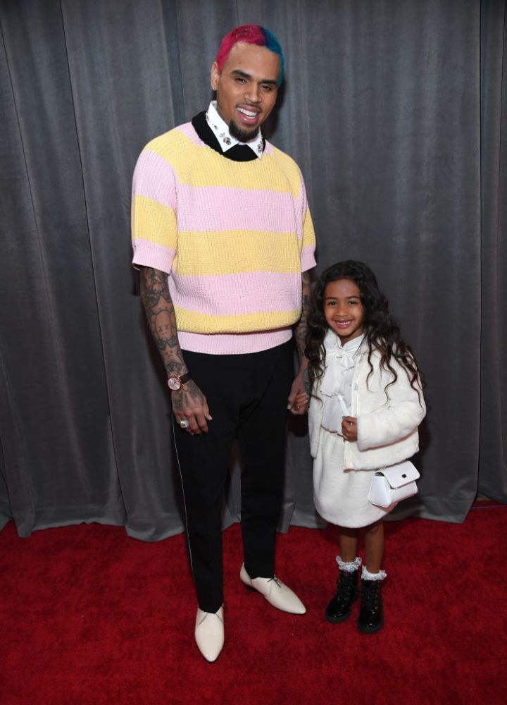 CHRIS AND ROYALTY BROWN AT THE 62ND ANNUAL GRAMMY AWARDS, 2020
