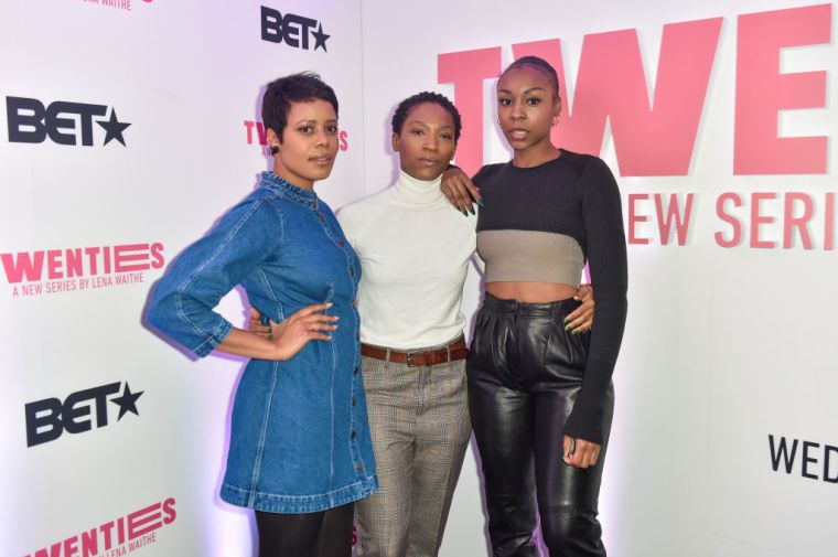 Cast members Christina Elmore, Jonica T. Gibbs, and Gabrielle Graham at the “BET TWENTIES” screening