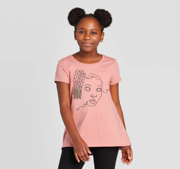 Well Worn Kids' Girl With Braids Short Sleeve Crewneck T-Shirt ($12)