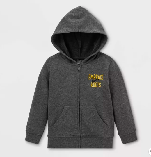 Toddler Embrace Your Roots Zip-Up Hooded Sweatshirt ($18)