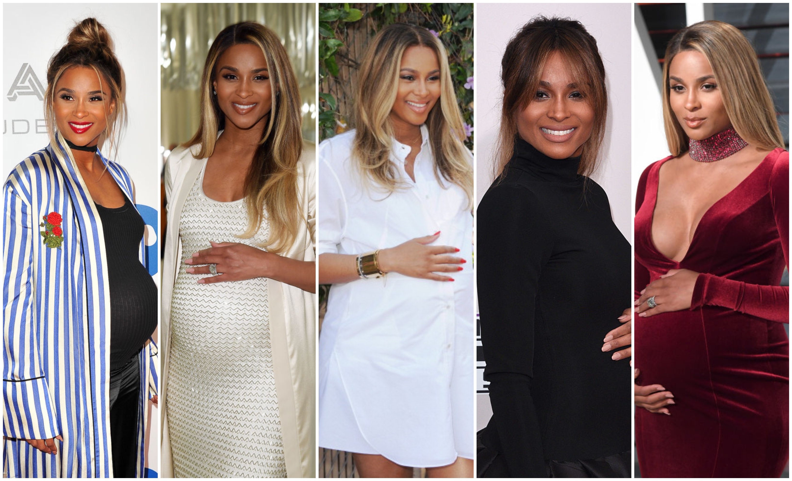 2. Ciara's pregnancy style includes blonde hair - wide 5