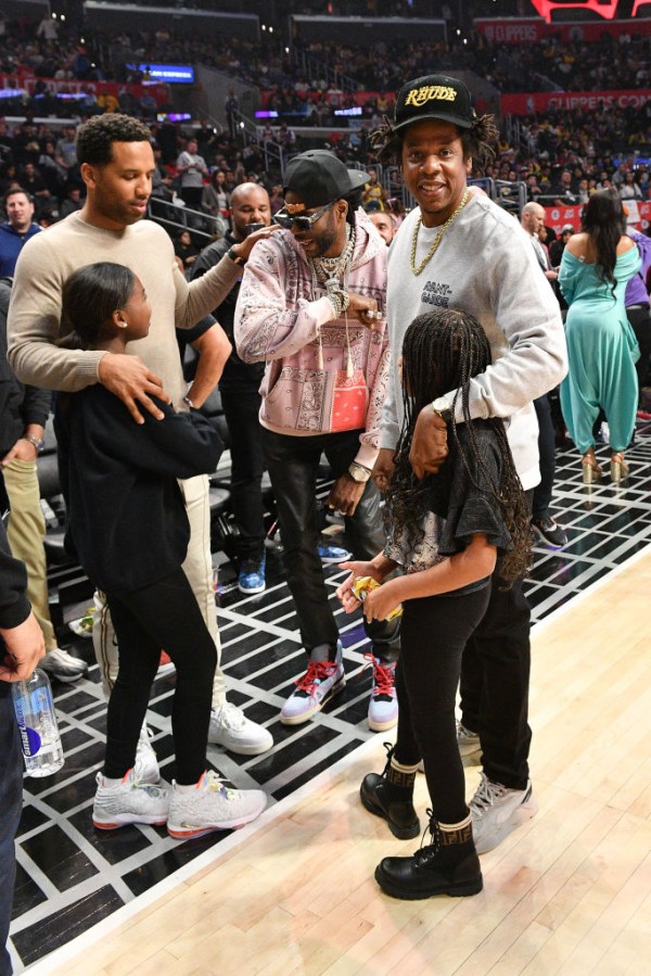 Celebrities At The Los Angeles Clippers Game