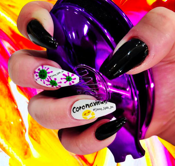 Coronavirus nails/ Sassy Nails Inc