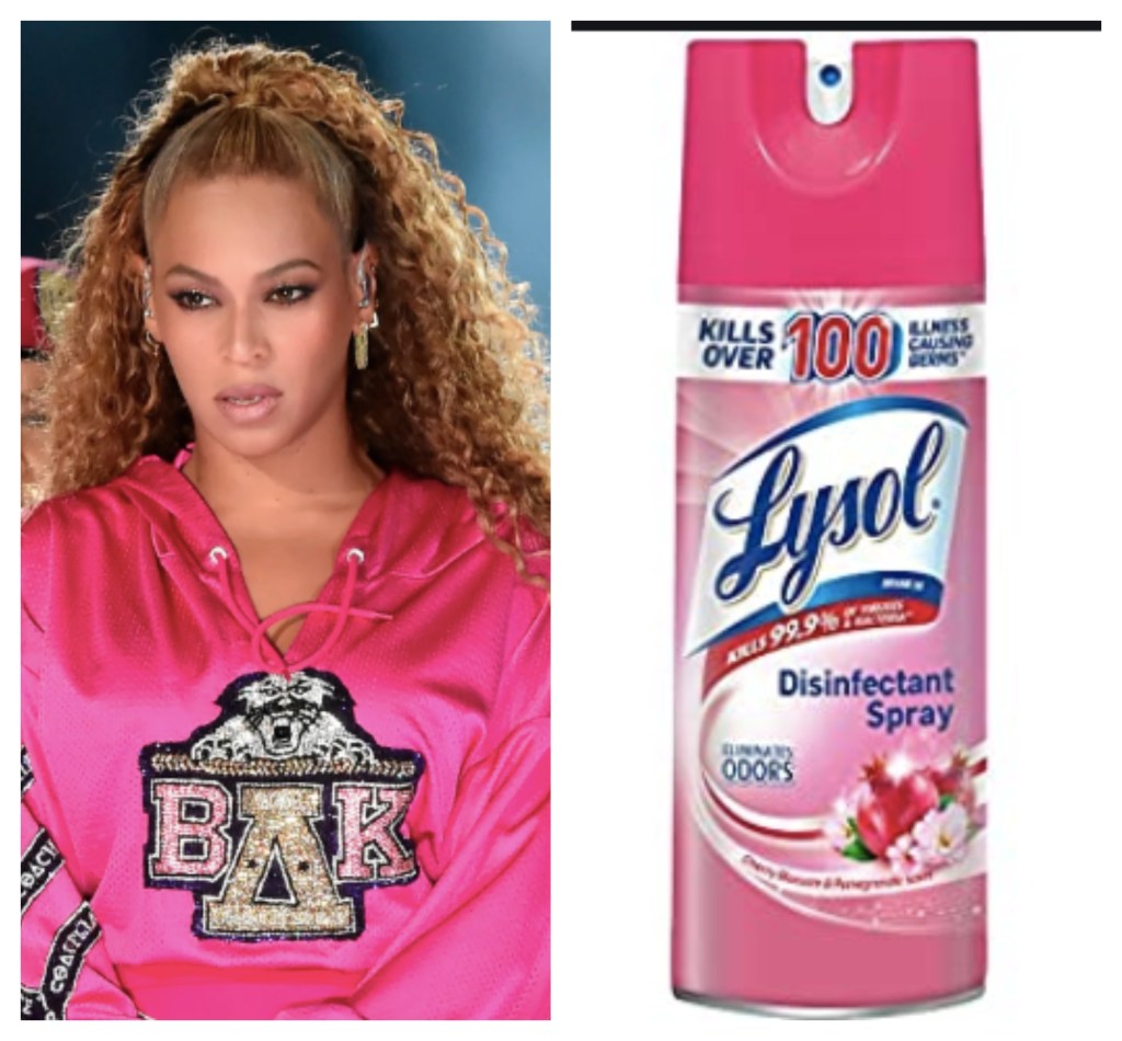 Beyoncé As Lysol Disinfectant Sprays