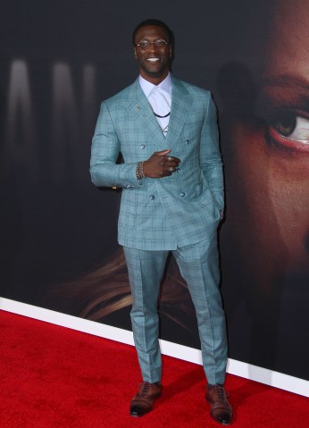 Aldis Hodge attendsTthe premiere of "The Invisible Man" in Los Angeles