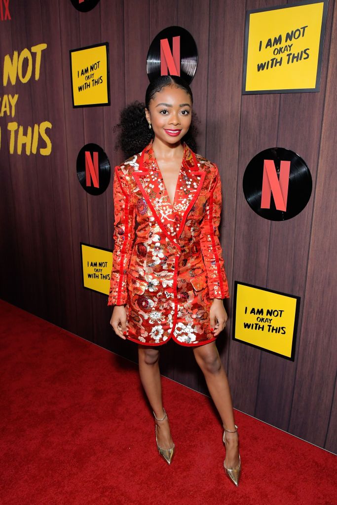 SKAI JACKSON AT THE PREMIERE OF NETFLIX'S "I AM NOT OKAY WITH THIS," 2020