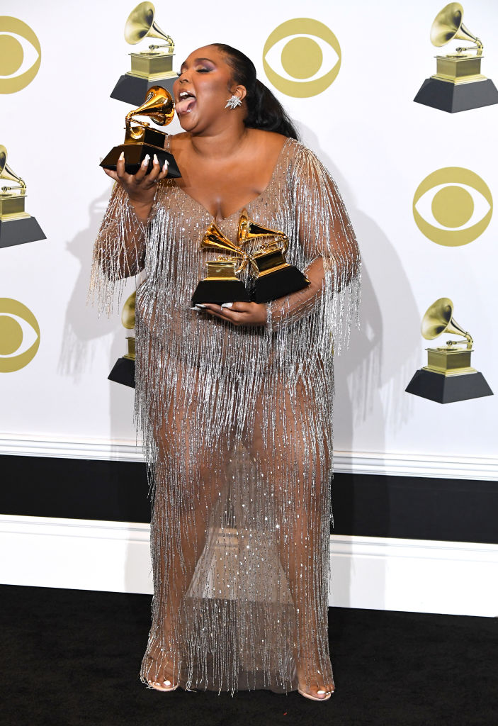 LIZZO IN THE PRESS ROOM OF THE 62ND ANNUAL GRAMMY AWARDS, 2020