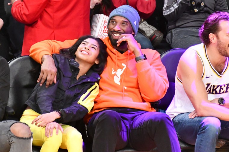 GIANNA AND KOBE BRYANT THAT THE LOS ANGELES LAKERS GAME, 2019