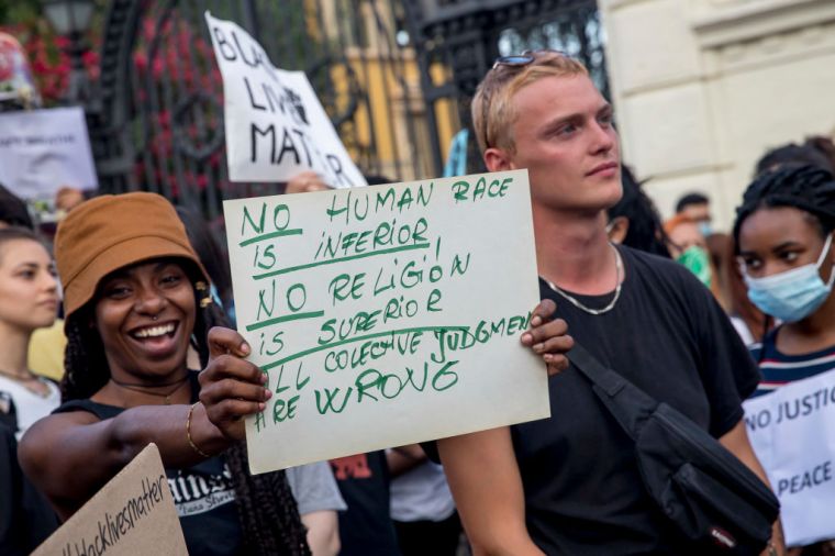 George Floyd Protest In Barcelona