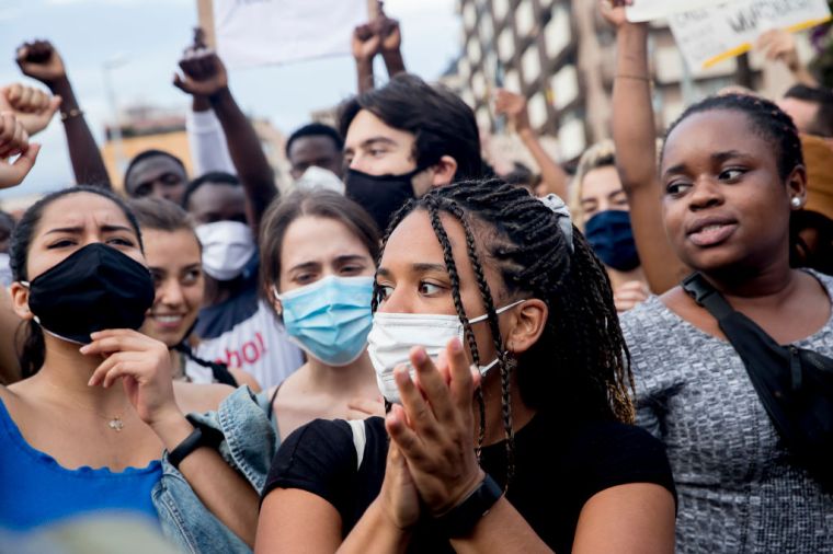 George Floyd Protest In Barcelona