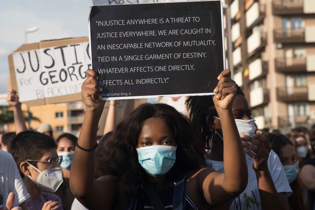 George Floyd Protest In Barcelona