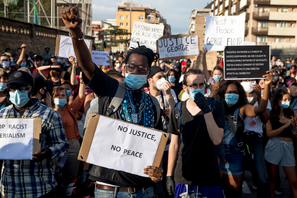 George Floyd Protest In Barcelona