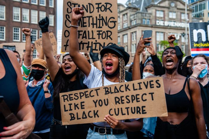 Solidarity Protest Against Anti-black Violence In The US And EU, In Amsterdam