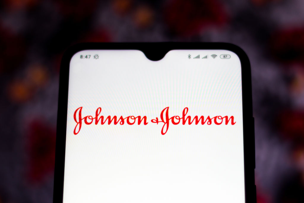 In this photo illustration Johnson & Johnson logo is seen...