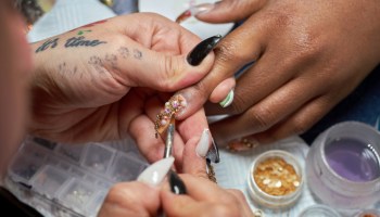 Nail art chandelier nails
