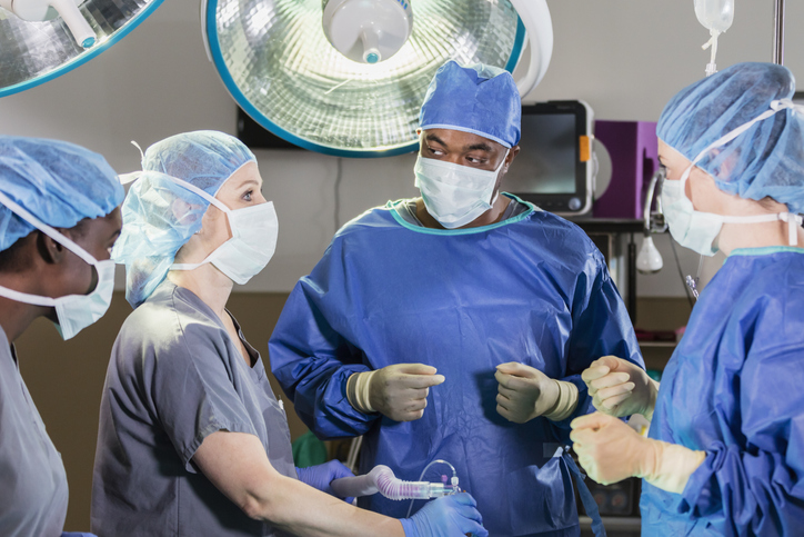 Medical team in operating room