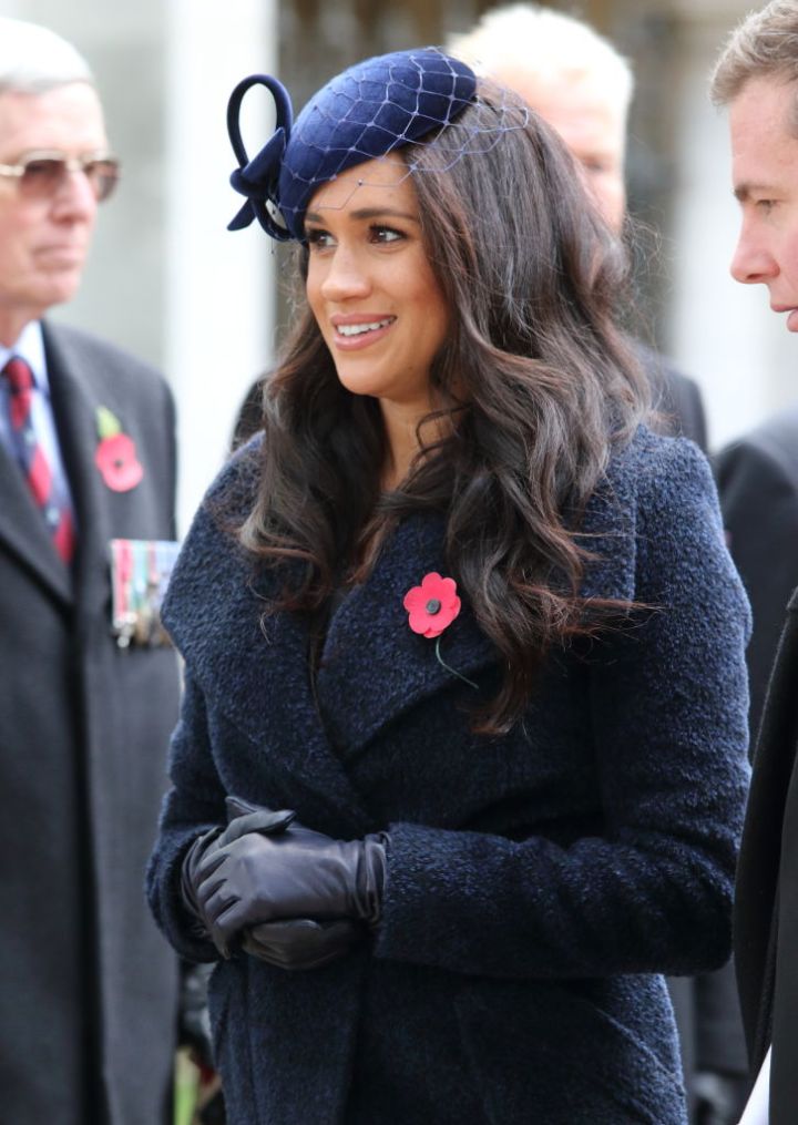 MEGHAN MARKLE AT THE OPENING OF THE WESTMINSTER ABBEY FIELD OF REMEMBRANCE IN LONDON, 2019