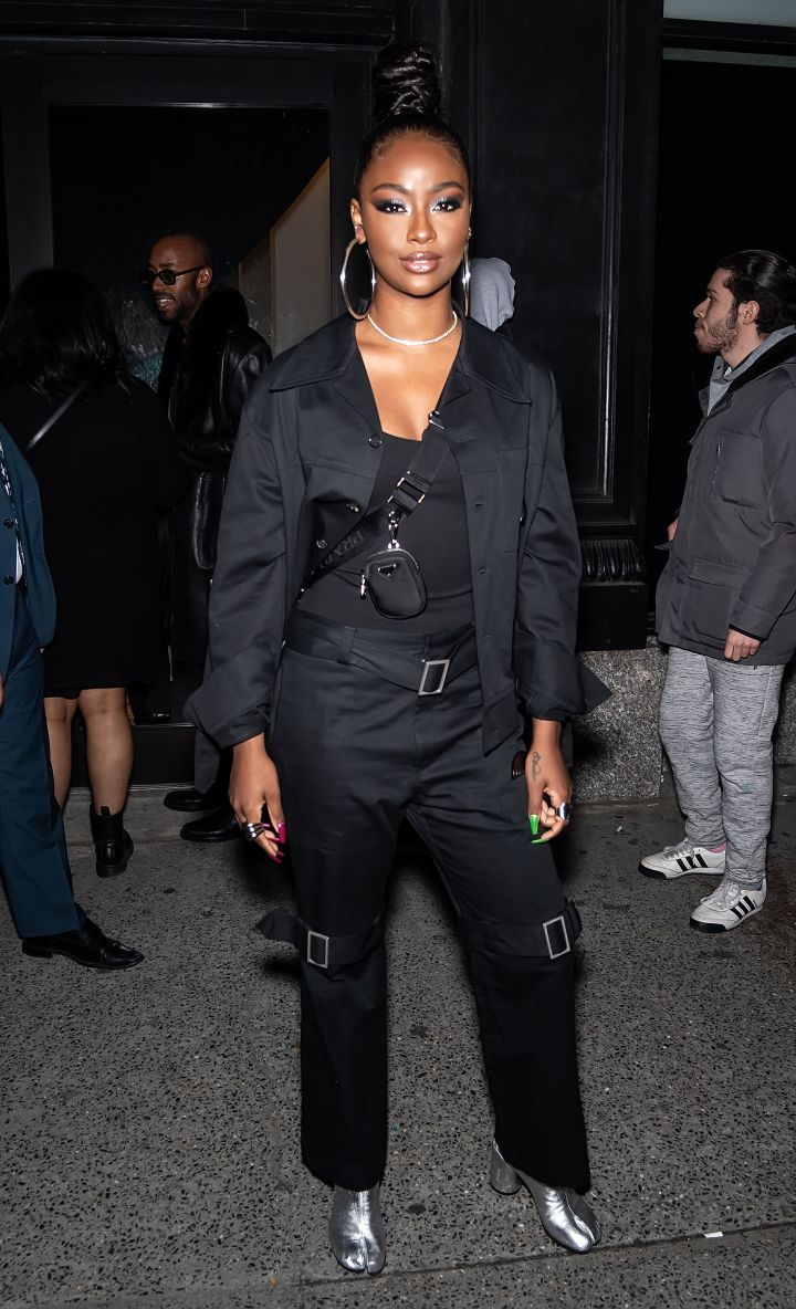 JUSTINE SKYE AT THE PALM ANGELS FASHION SHOW, 2020