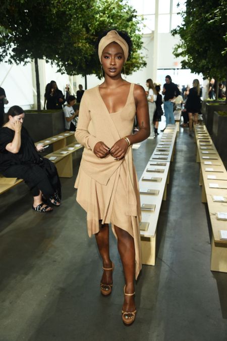 JUSTINE SKYE AT THE MICHAEL KORS COLLECTION SPRING 2020 SHOW, 2019
