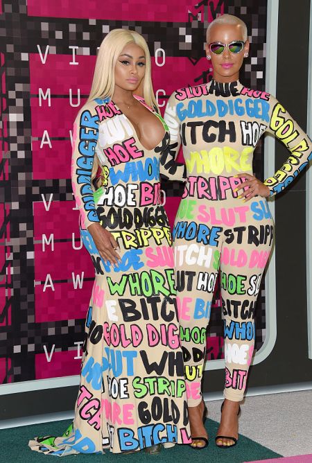 BLAC CHYNA AND AMBER ROSE AT THE MTV VIDEO MUSIC AWARDS, 2015