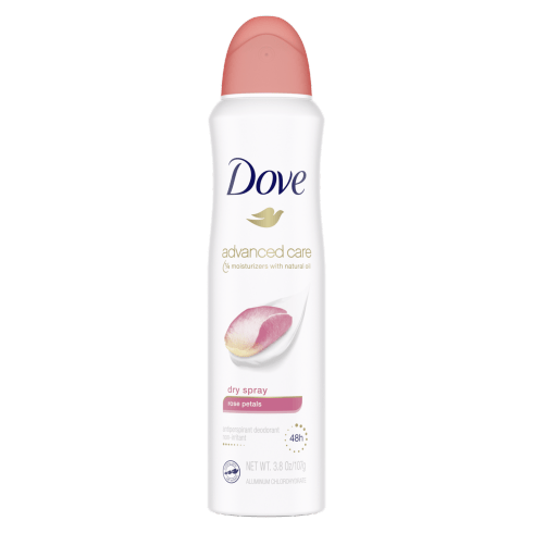 Dove Advanced Care Dry Spray Antiperspirant Deodorant Rose Petals