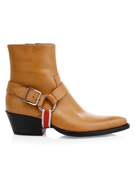 CALVIN KLEIN'S TEX HARNESS LEATHER ANKLE BOOTS, $572.99