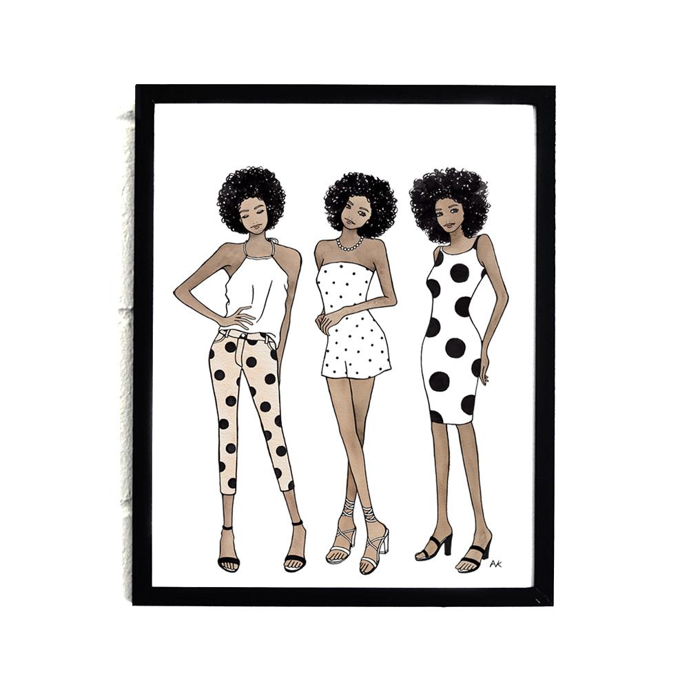 akr Design Studio - Black Women Wall Art