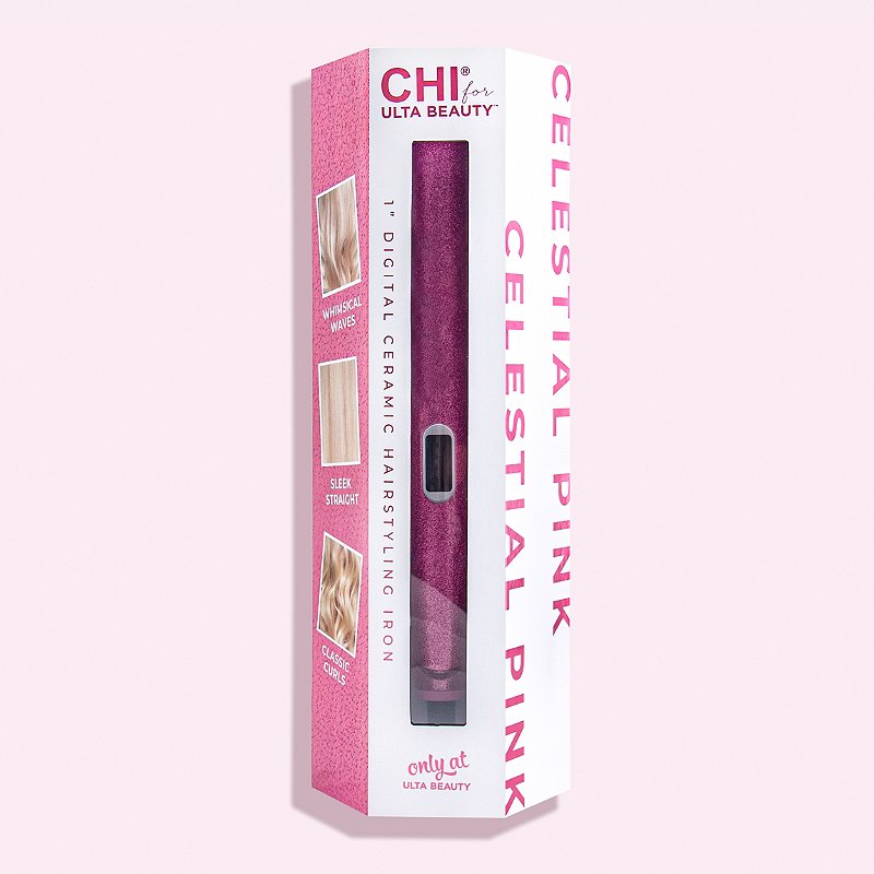 Chi For Ulta Celestial Pink 1'' Digital Ceramic Hairstyling Iron