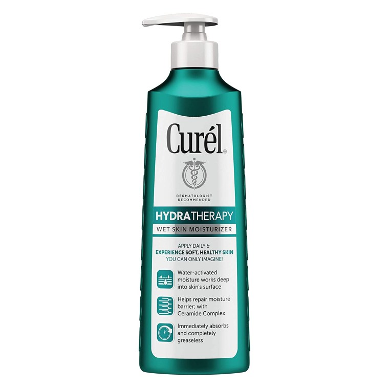 Curél Hydra Therapy In Shower Lotion, 12 Ounce, Wet Skin Moisturizer for Dry or Extra-dry Skin, with Advanced Ceramide Complex