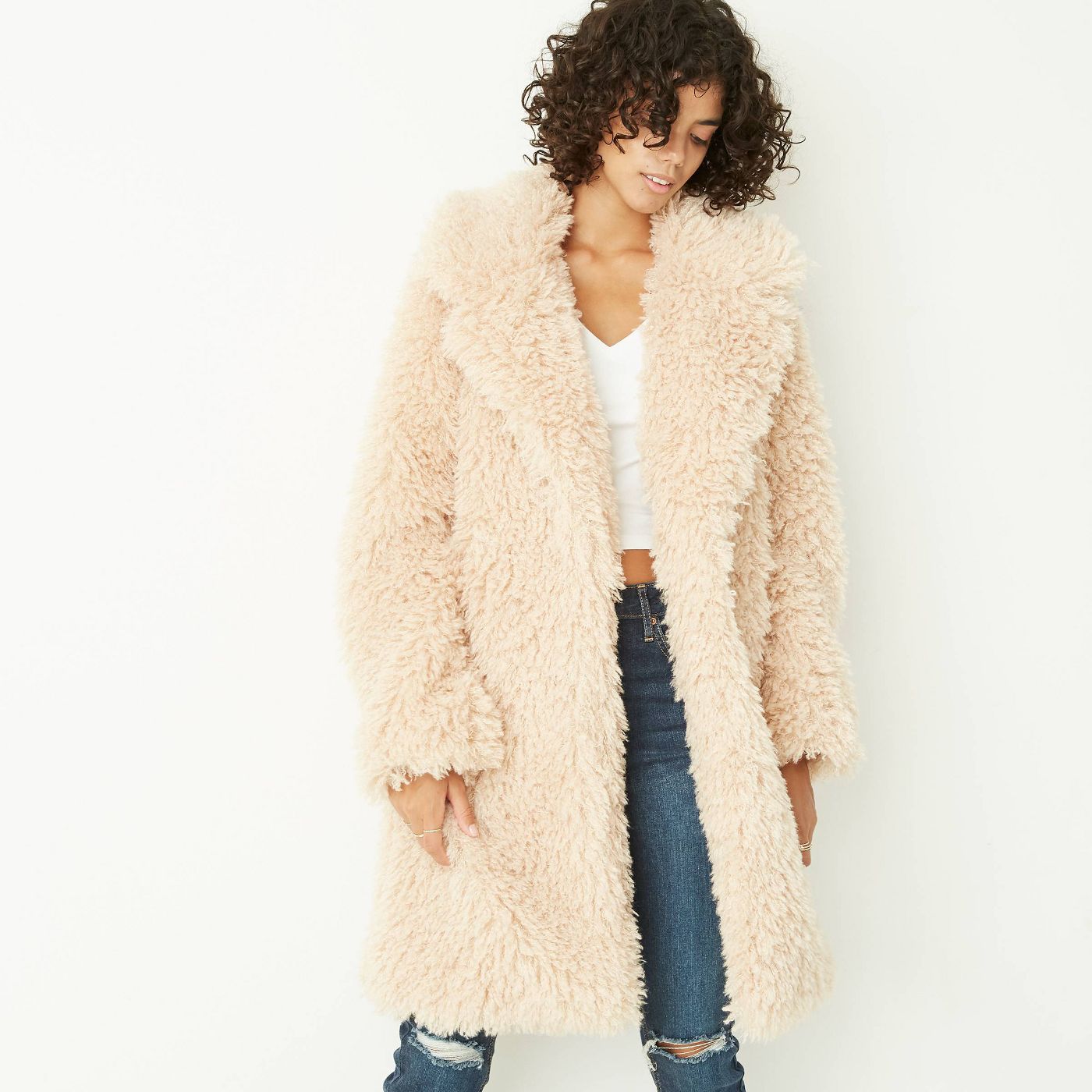 The Wild Fable Faux Fur Trim Long Jacket Is Going Viral on TikTok
