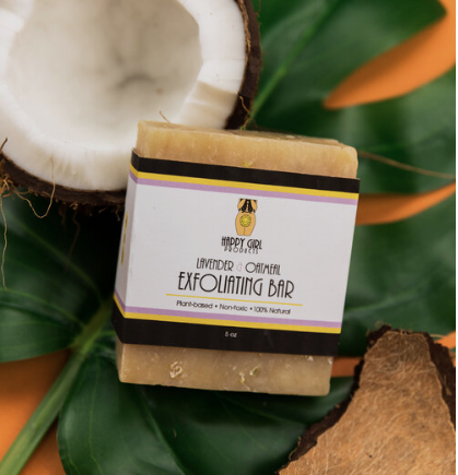 Happy Girl Products Lavender and Oatmeal Exfoliating Bar