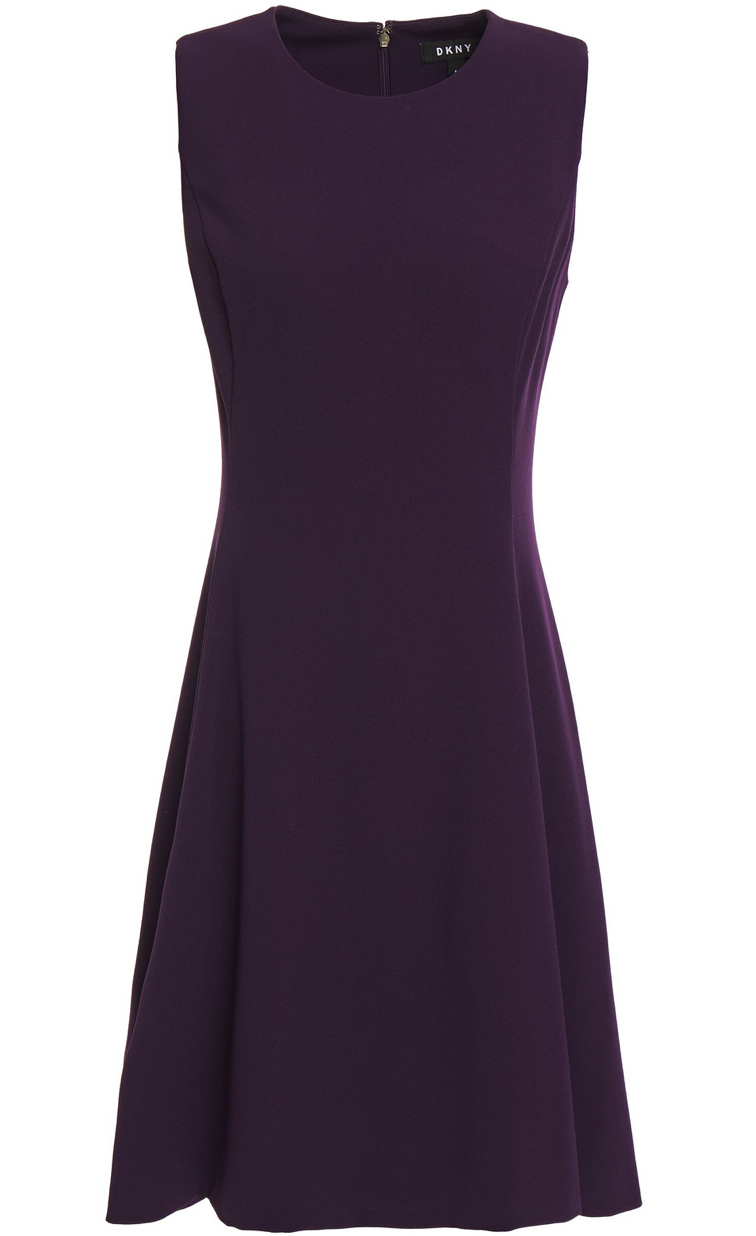 DKNY Flared Stretch-Crepe Minidress