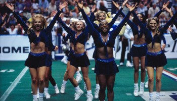 Cheerleaders at Arena League Football (Gridiron) game at Gaylord Entertainment Centre.