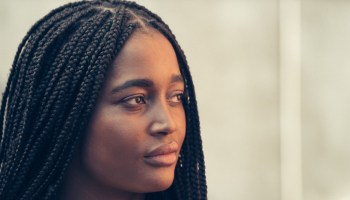 Close up Africa black woman portrait shoot